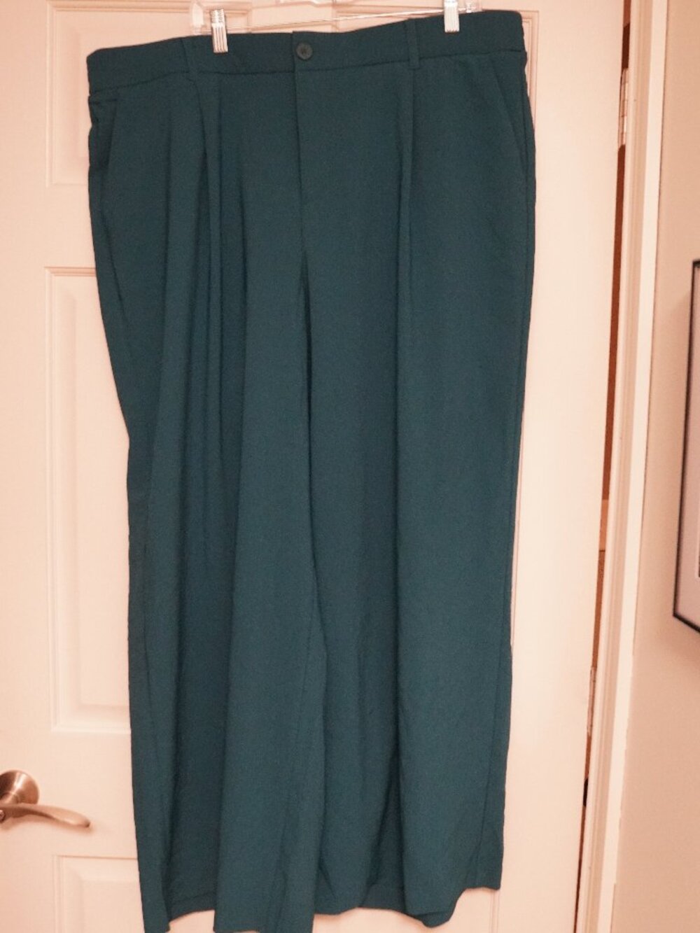 Torrid Studio Quiet Luxury Teal Wide Leg Crepe Pants Size 22 NWT